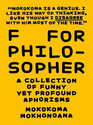 cover image of F for Philosopher